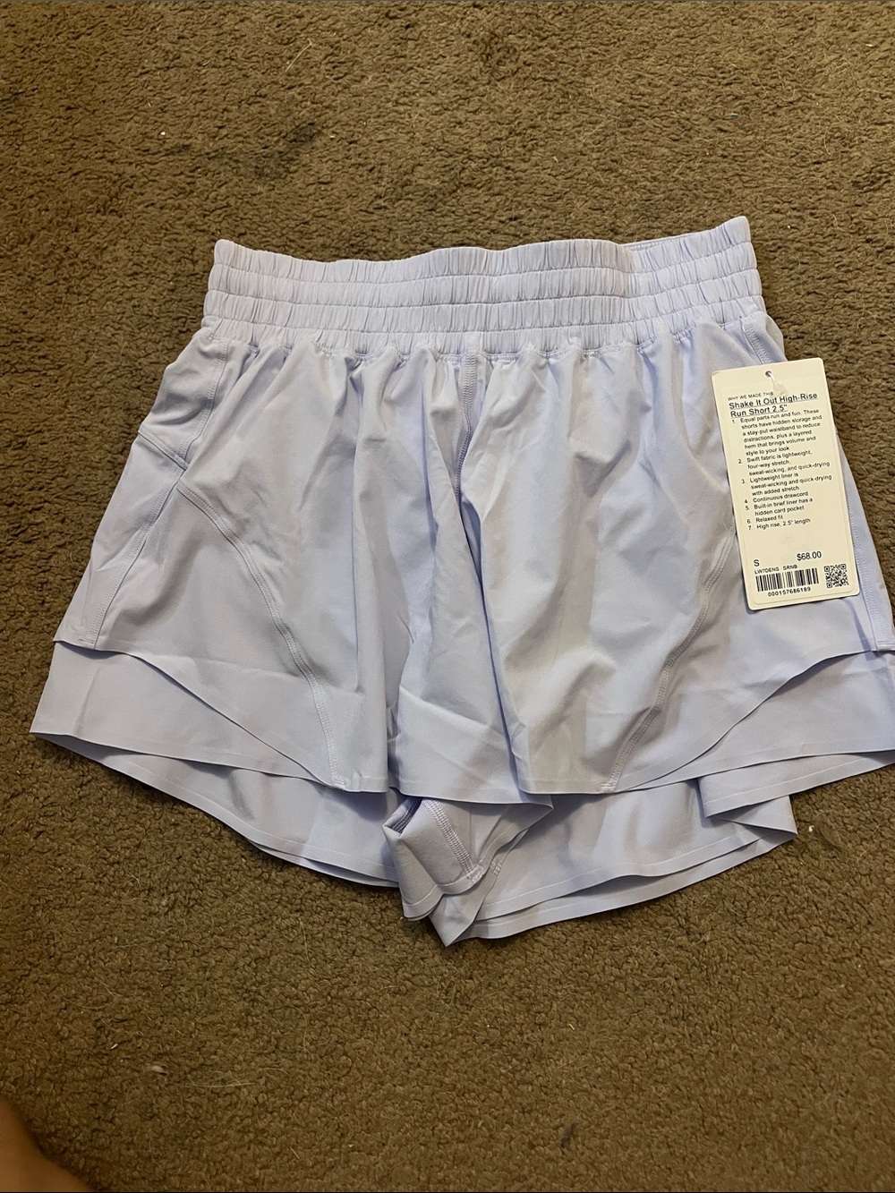 lululemon athletica Light Lavender Layered Athletic Shorts